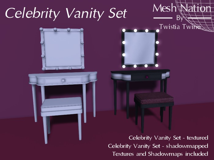 * Mesh Nation * FULL PERMISSIONS Celebrity Vanity Set