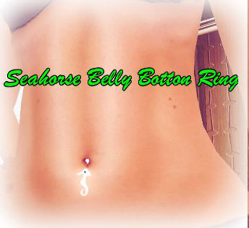 {RG} Seahorse Belly Button Ring