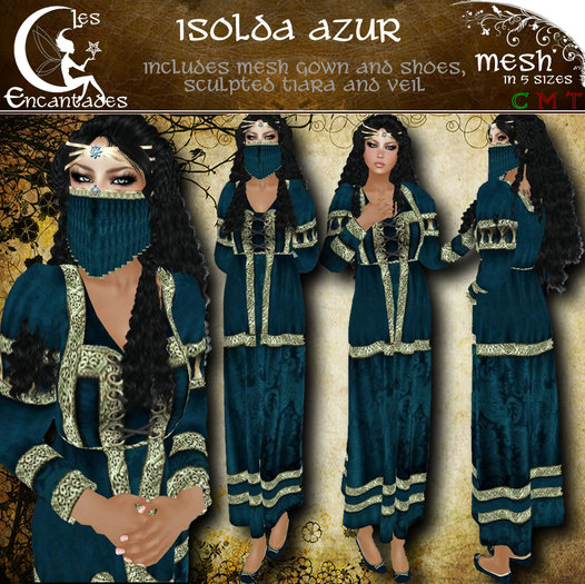 Isolda Azur - medieval mesh outfit **OUTLET ITEM**