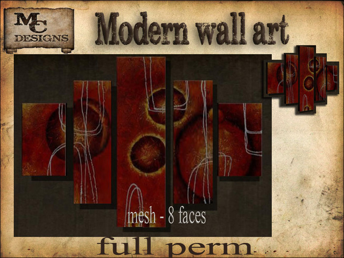 Mesh modern wall art
