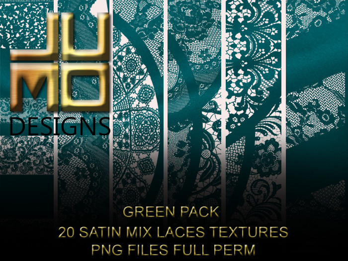 .:JUMO:. Satin Mix Laces Green