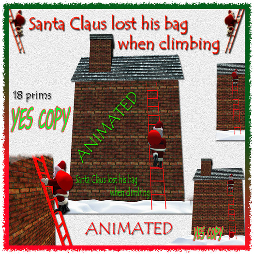 Santa Claus lost his bag when climbing