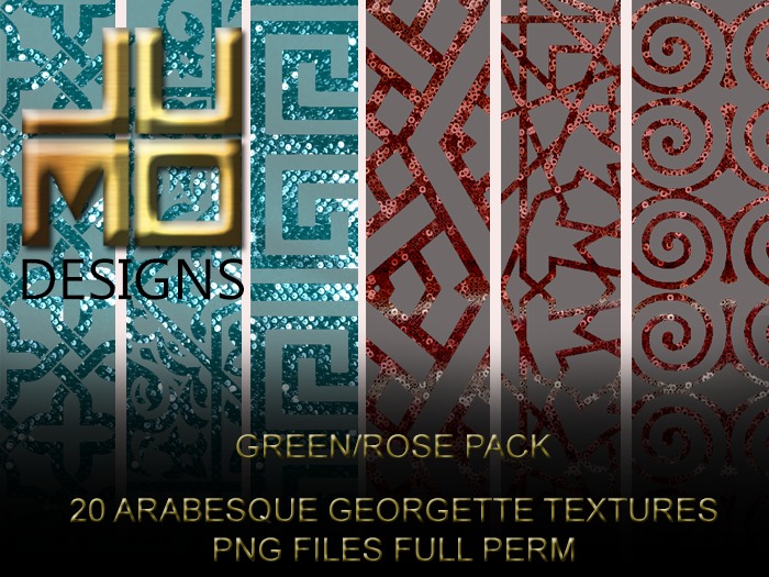 .:JUMO:. Arabesque Georgette Green and Rose