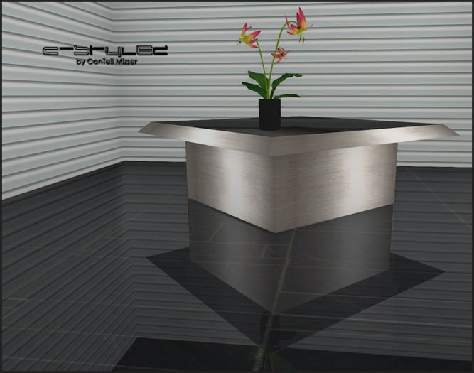 C-Stylez by CanTell Mizser - Mesh Coffee Table - Glass and Chrome!