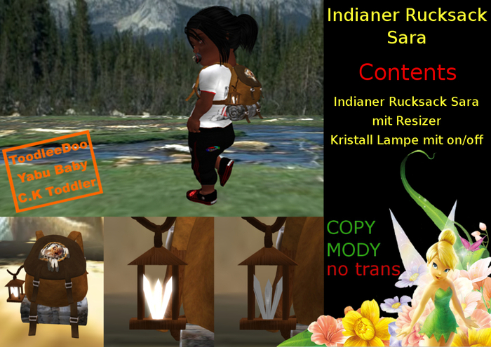 Indianer Rucksack Sara