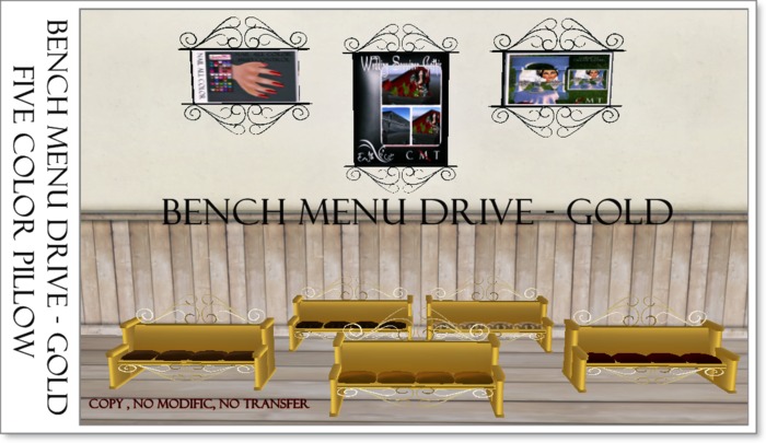 Bench Menu Drive - Gold