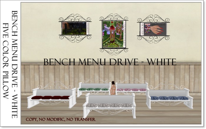 Bench Menu Drive - White