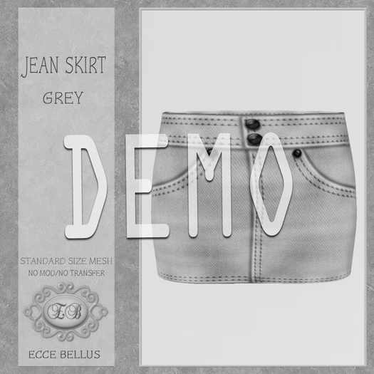 .:Ecce Bellus:. Mesh Jean Skirt-DEMO