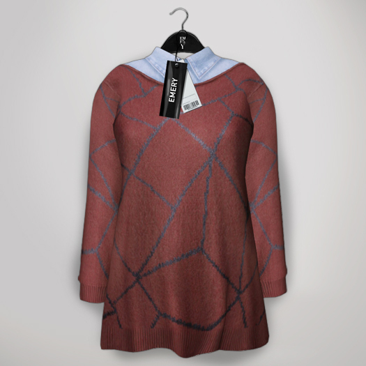 Emery - Crackled Sweater Cara Terracotta