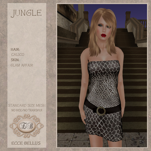 .:Ecce Bellus:. Belted Dress-Jungle