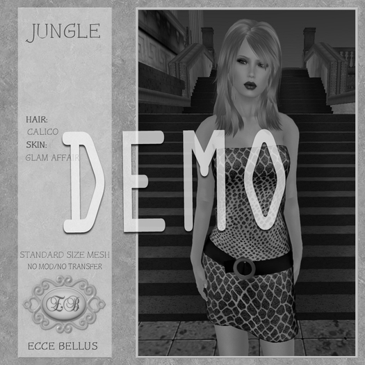 .:Ecce Bellus:. Belted Dress-Jungle-DEMO