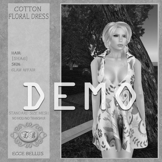 .:Ecce Bellus:.  Cotton Floral Dress-DEMO