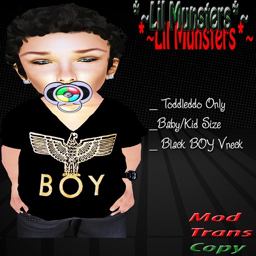 *~L.M.*~Black BOY Vneck