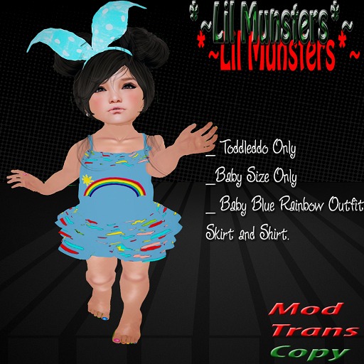 *~L.M*~Baby Blue Rainbow Outfit