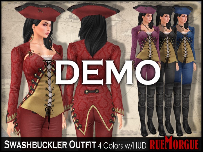 DEMO =RueMorgue= Mesh Swashbuckler Pirate Outfit
