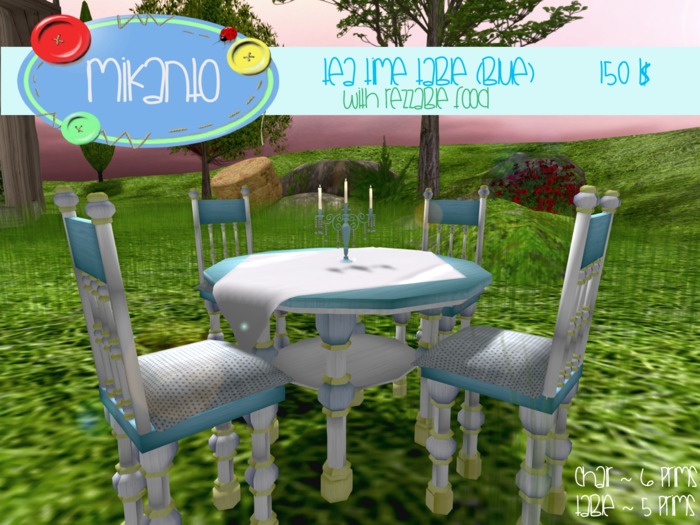 ♥ Cute Teatime Table ♥ (Small/Blue)