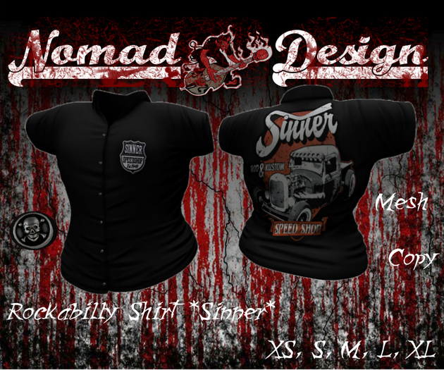 ND - Rockabilly Shirt  *Sinner* Box