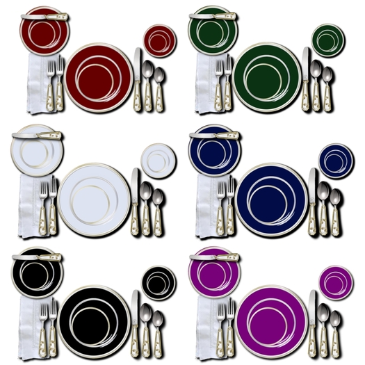 Antique Dinnerware Set of Six