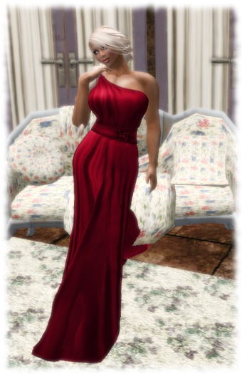 MESH Bella Red Gown