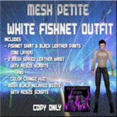 BBD - Mesh Petite White Fishnet