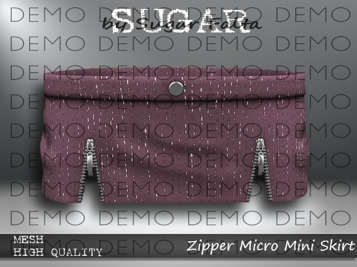 SUGAR Zipper Micro Mini Skirt - DEMO
