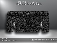 SUGAR Zipper Micro Mini Skirt - ORNATE
