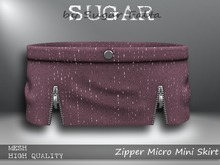 SUGAR Zipper Micro Mini Skirt - LUSH BLUSH