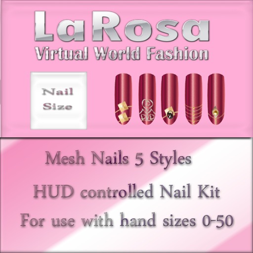 LaRosa Mesh Nails Smart-Red-Gold