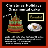 Christmas Holidays - Ornamental cake