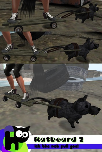 FreakyDesign - Ratboard 2 neko skateboard