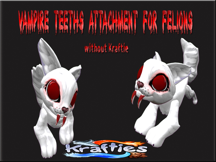 Krafties Vampire Teeth attachment for Felions