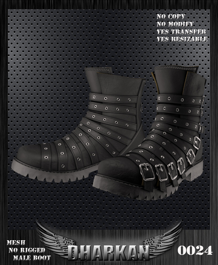 Dharkan - 0024 Male Boot Mesh No Rigged