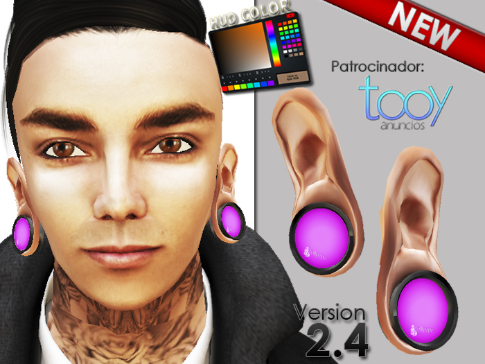 Stretched ears piercing - pedras