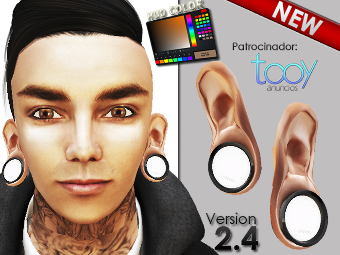 Stretched ears piercing - branco