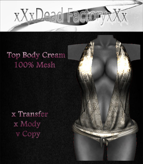xXxDead FactoryxXx Top Body Cream BOX