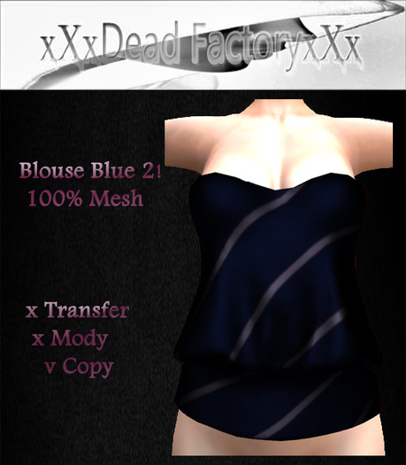 xXxDead FactoryxXx Blouse Blue 2 BOX