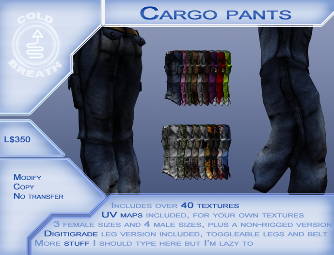 **Cold Breath** [DEMO] Cargo Pants v1.0 [BOXED]