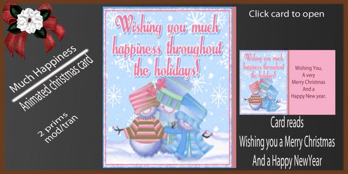 ANIMATED CHRISTMAS CARD ( MUCH HAPPINES )