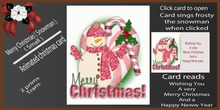 Animated Christmas card ( merry Christmas Snowman )