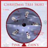 Tree Skirt - Snowman/Blue