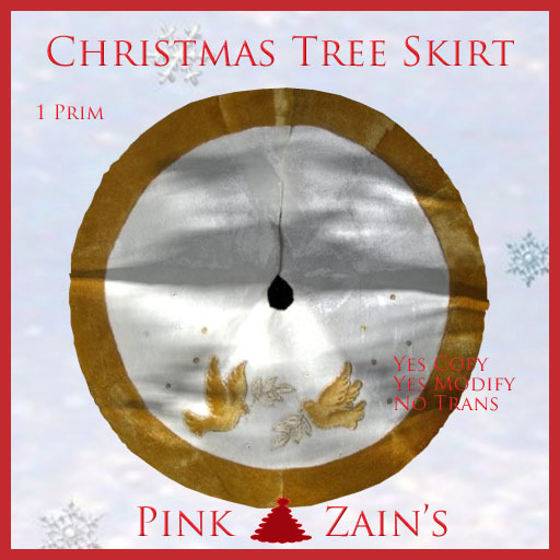 Tree Skirt - Gold Doves