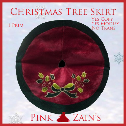 Tree Skirt - Red/Black Bow