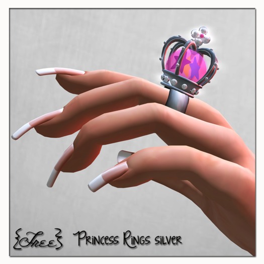 {Free} Princess Rings silver BOX