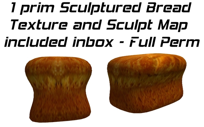 Full Perm Sculpt Bread + Texture and Sculpt Map