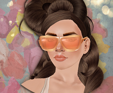 P.C; Square Peach Square Glasses