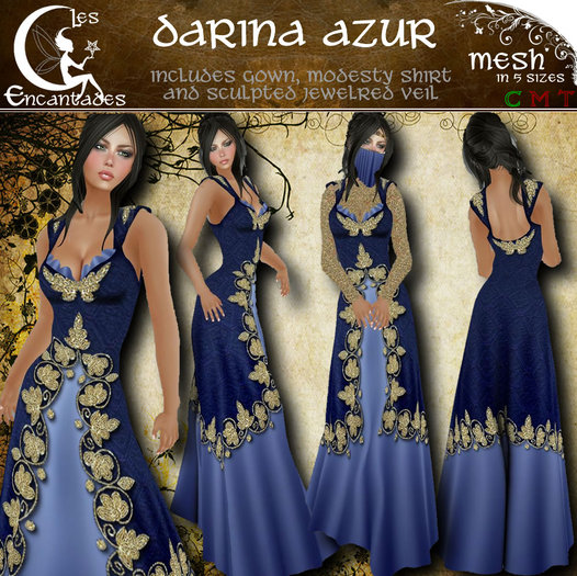 Darina Azur - medieval mesh outfit **SALE**