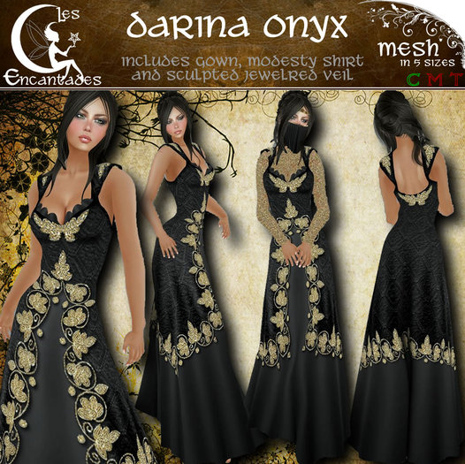 Darina Onyx - medieval mesh outfit **SALE**