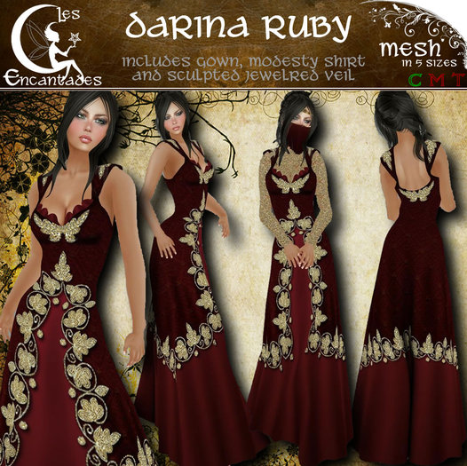Darina Ruby - medieval mesh outfit **SALE**