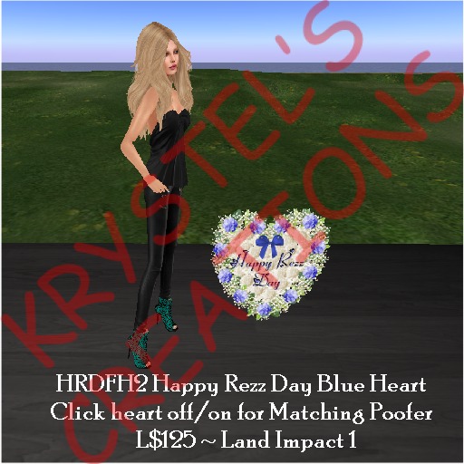 HRDFH2 Happy Rezz Day Blue Carnation Heart (Rezz Me)