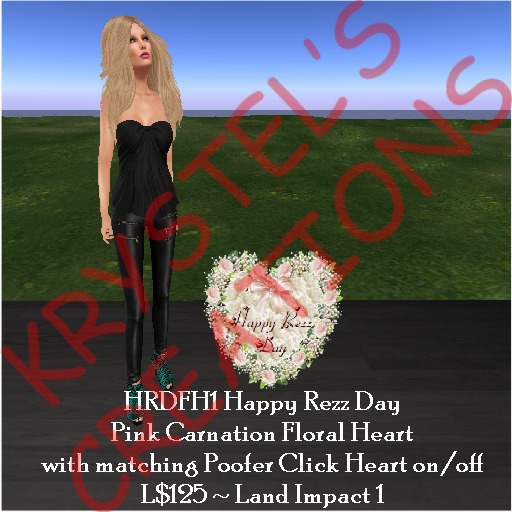 HRDFH1 Happy Rezz Day Pink Carnation Heart (Rezz Me)